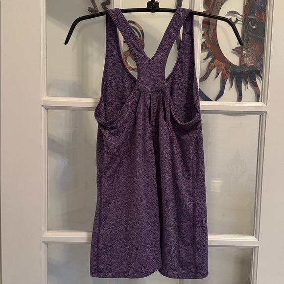Patagonia heathered purple workout tank w/cutouts on back, no size tag, S or XS - Picture 2 of 4